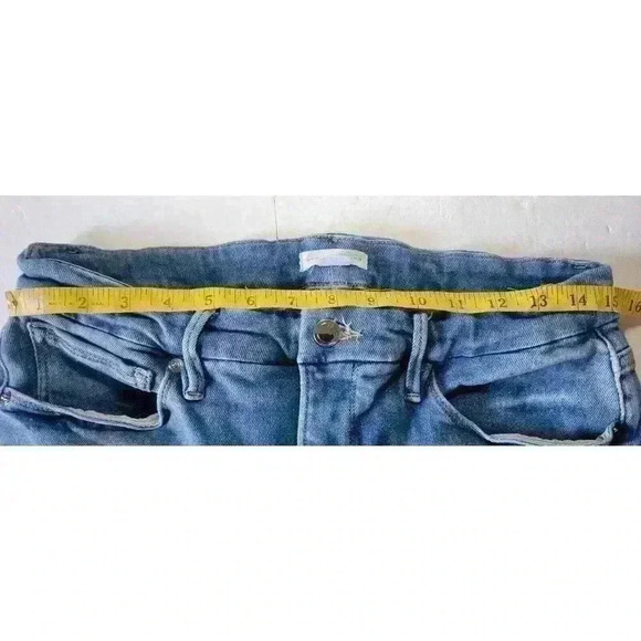 Good American High Rise Jeans Good Waist Distressed Indigo #GW731T Size 15/26 - Picture 14 of 16